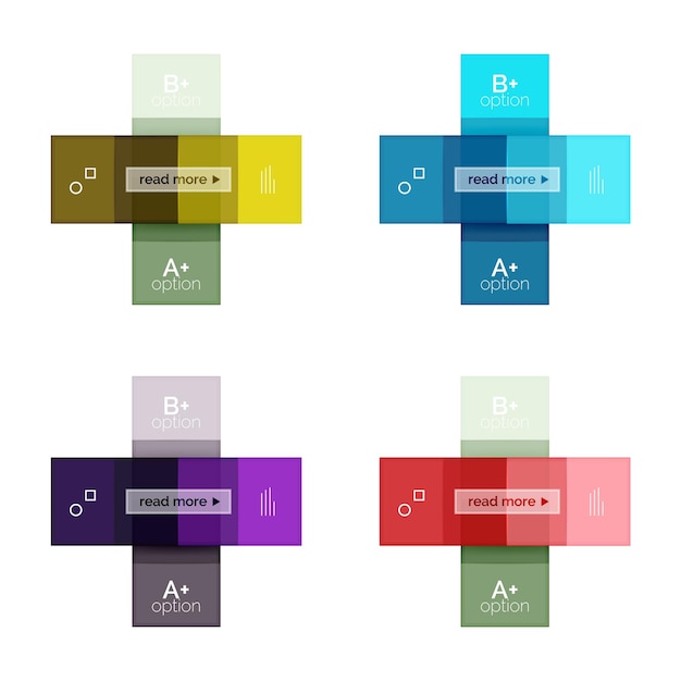 Vecteur modèles d'infographie de rayures de couleur vectorielle