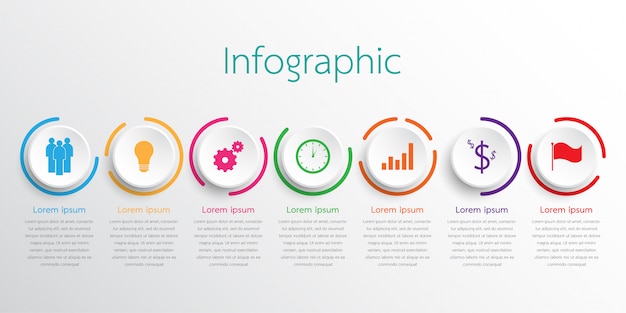 Modèles D'infographie Vectorielle Utilisés Pour Des Rapports Détaillés