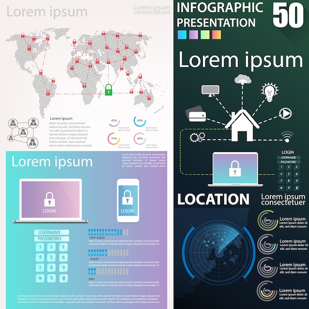 Vecteur modèles d'infographie