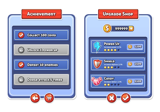 Modèles d'interface utilisateur de jeu