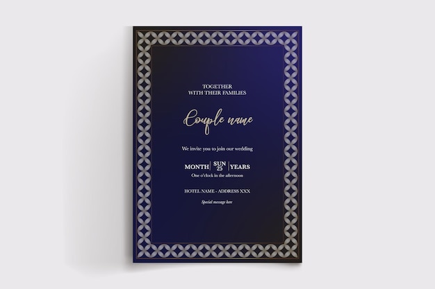 Vecteur modèles d'invitation de mariage