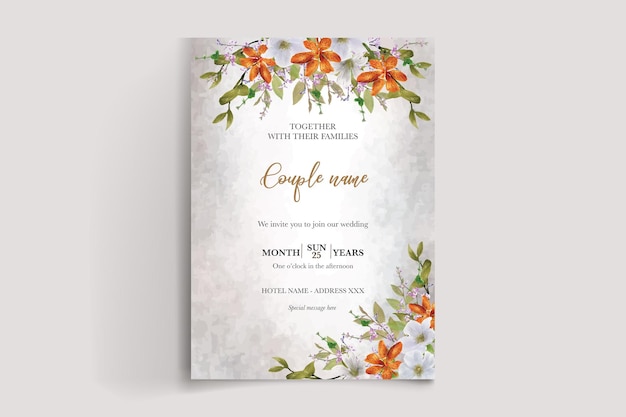 Modèles d'invitation de mariage