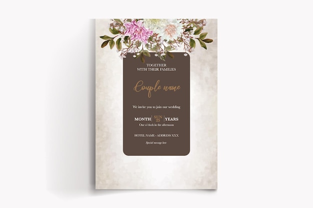 Vecteur modèles d'invitation de mariage