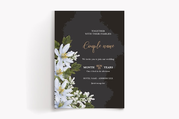 Vecteur modèles d'invitation de mariage