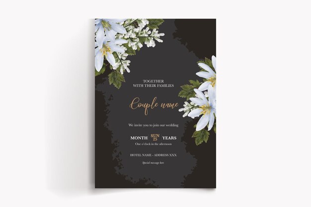 Vecteur modèles d'invitation de mariage