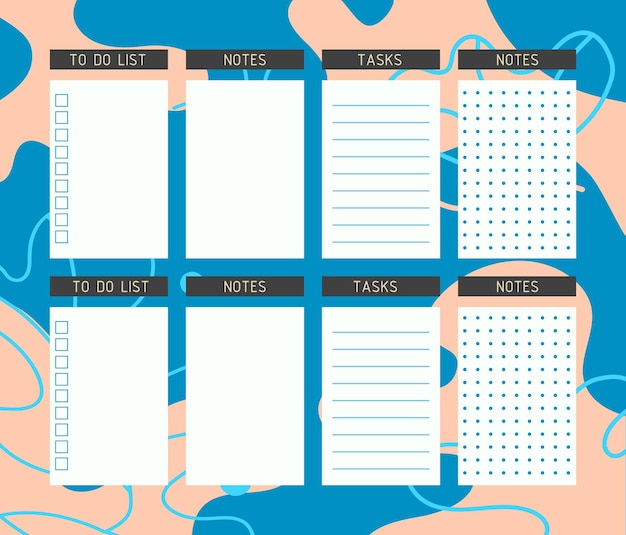 Modèles De Liste De Tâches Et De Notes