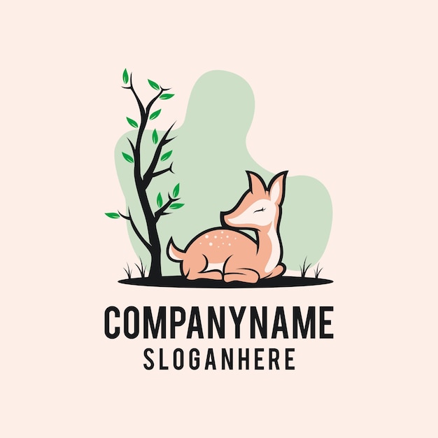 Modèles De Logo De Cerf Dormant