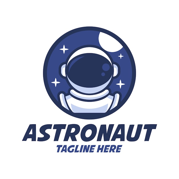 Modèles De Logo De Dessin Animé D'astronaute