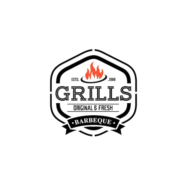 Modèles De Logo Hot Grill