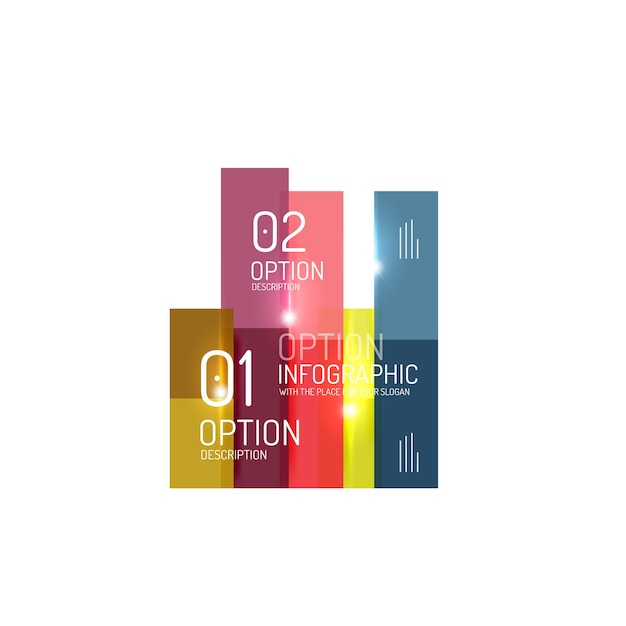 Modèles d'options d'infographie moderne géométrique