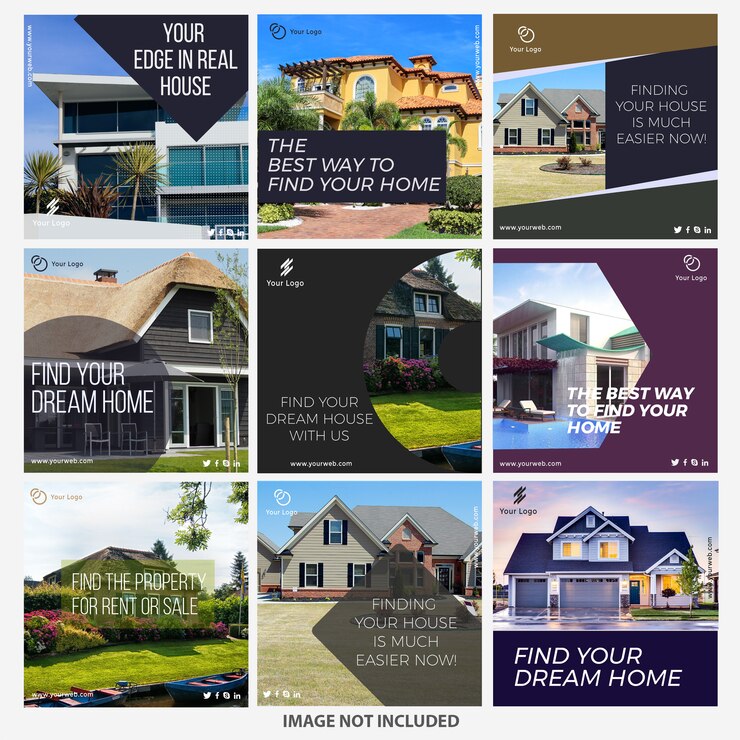 Modèles de poste immobilier Instagram