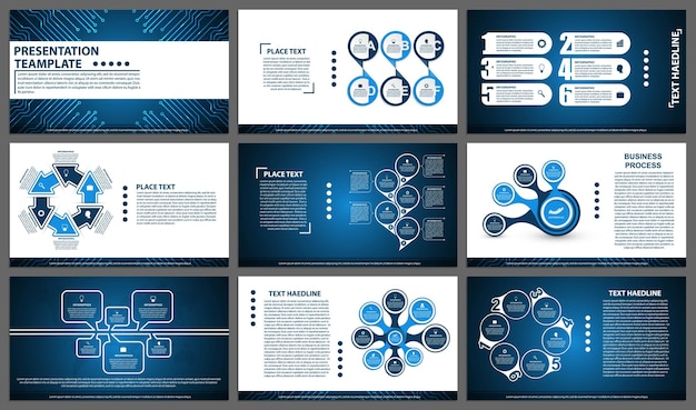 Modèles De Présentation D'entreprise éléments Modernes D'infographie