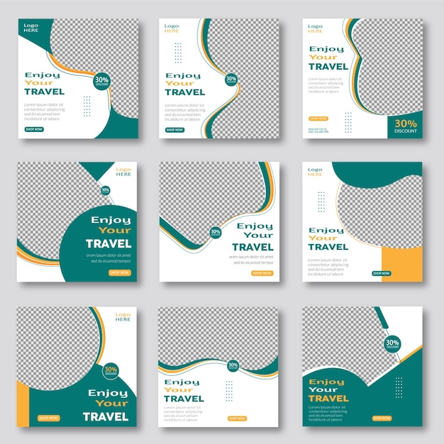 Des modèles de publications sur les réseaux sociaux de voyage