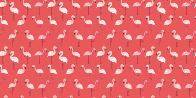 Modèles Sans Couture Avec Flamant Rose Flamingo Aquarelle Fond Bleu