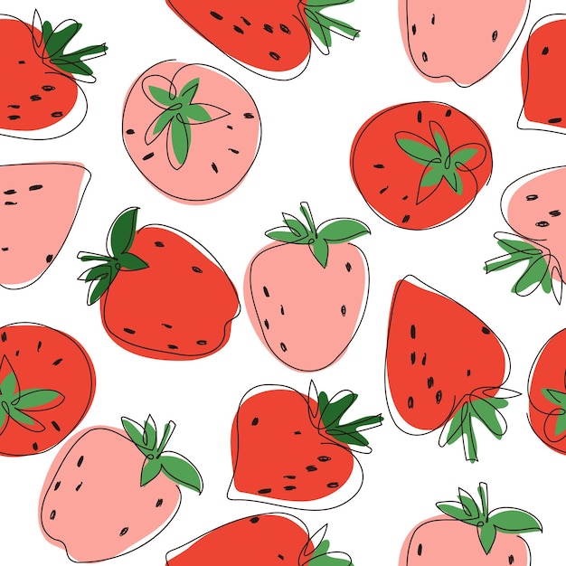 Modèles sans couture avec motif abstrait vectoriel fraise pour tissu de couverture en papier