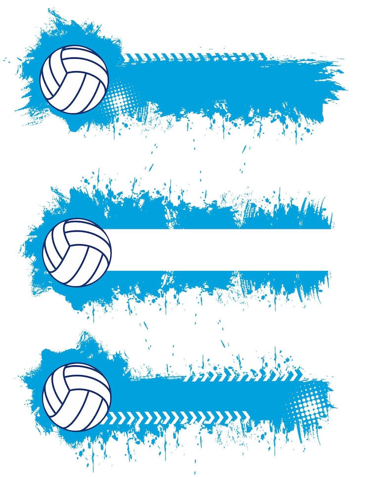 Vecteur modèles vectoriels de bannières vierges de sport volley-ball