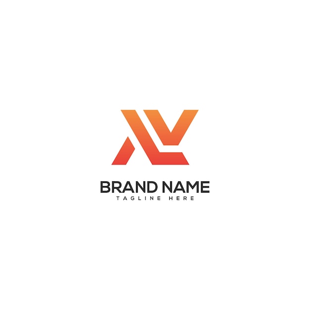 Moderne lettre colorée NL LN modèle vectoriel de conception de logo Initiales logo d'entreprise