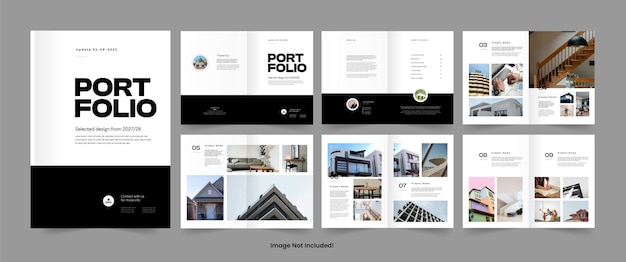 Moderne mise en page de la brochure de portefeuille
