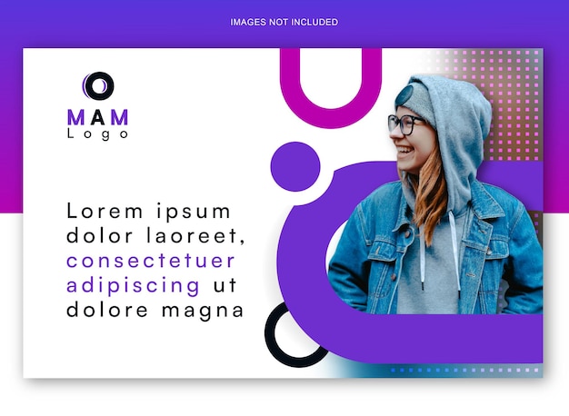 Moderne modèle de bannière de poste