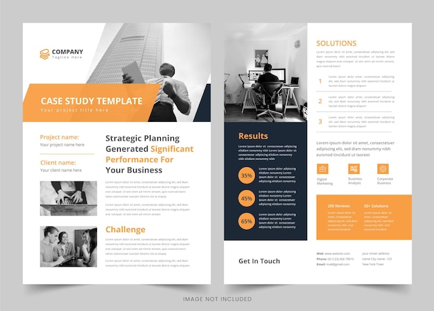 Moderne Modèle D'étude De Cas Brochure D'étude De Cas D'affaires Avec Une Mise En Page Créative