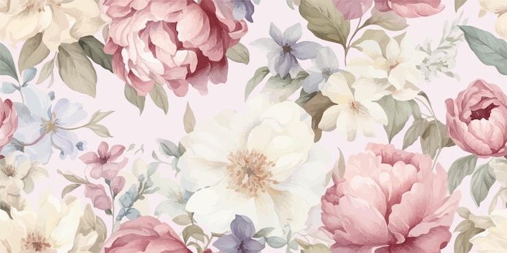 Vecteur moderne modèle floral sans couture sur fond clair illustration vectorielle contemporaine
