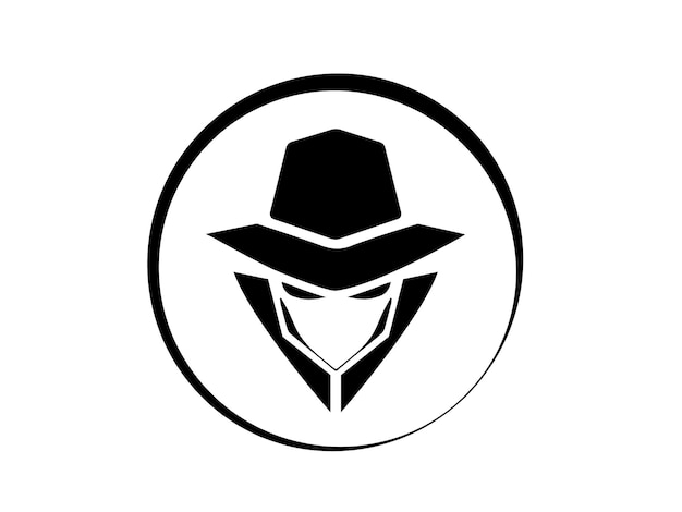 Vecteur moderne modèle de logo d'espion conceptuel de cyber pirate