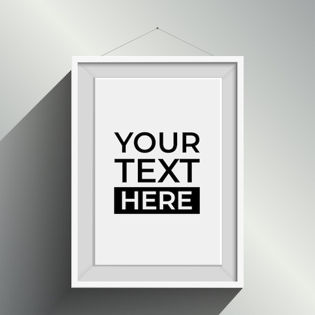 Moderne photo ou cadre de citation Mockup pour la conception d'intérieur avec un aspect 3D