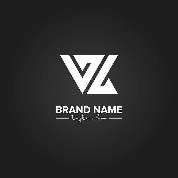 Moderne VZ ZV lettres monogramme logo design initial modèle vectoriel