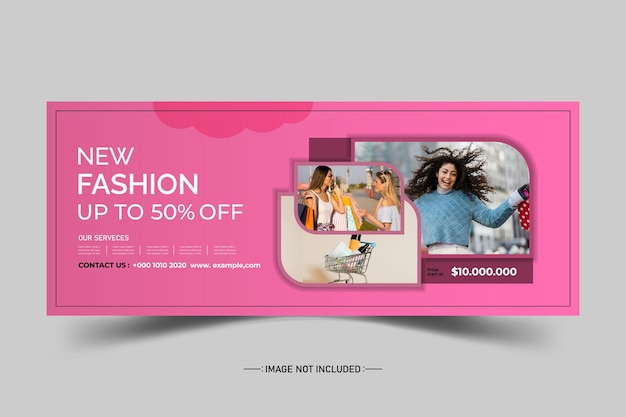 Modes de vente modèle de couverture Facebook et conception de bannière web