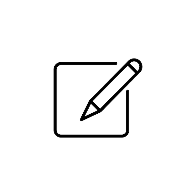 Modifier l'icône de l'ensemble crayon crayon composer le symbole vectoriel en blak rempli et contourné style signe de ligne d'écriture de texte