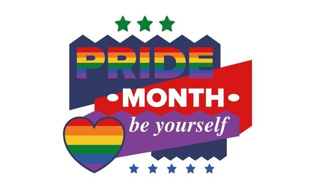 Le mois de la fierté LGBT en juin Lesbiennes, gays, bisexuels, transgenres, amour, drapeau LGBTQ, vecteur arc-en-ciel