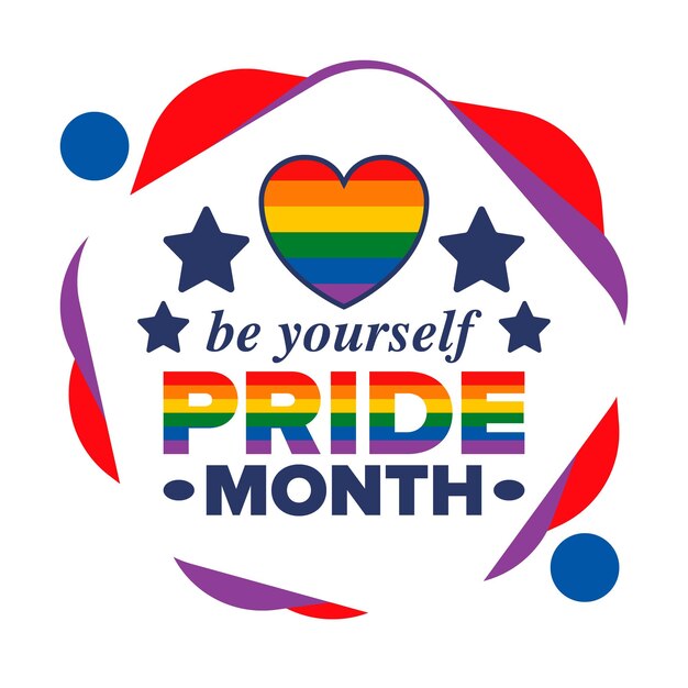 Le mois de la fierté LGBT en juin Lesbiennes, gays, bisexuels, transgenres, amour, drapeau LGBTQ, vecteur arc-en-ciel