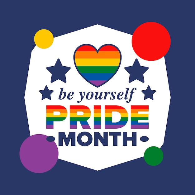 Le mois de la fierté LGBT en juin Lesbiennes, gays, bisexuels, transgenres, amour, drapeau LGBTQ, vecteur arc-en-ciel