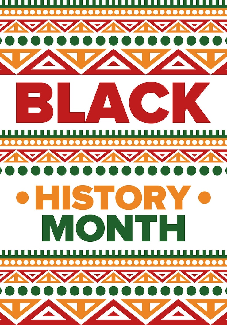 Vecteur le mois de l'histoire noire histoire afro-américaine aux états-unis poster artistique illustration vectorielle