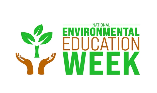 Vecteur le mois de mars est le modèle de fond de la semaine nationale de l'éducation environnementale.