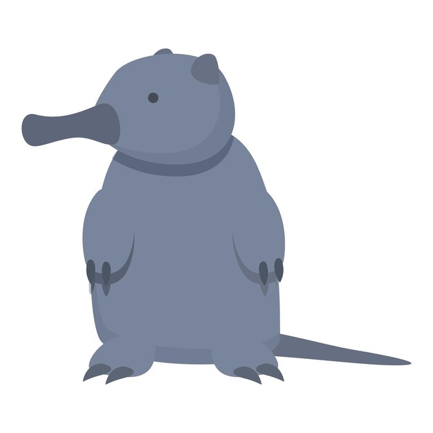 Vecteur mole desman icône d'animal vecteur de dessin animé famille de mammifères