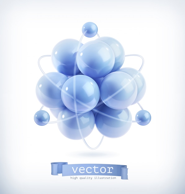 Molécule, illustration vectorielle