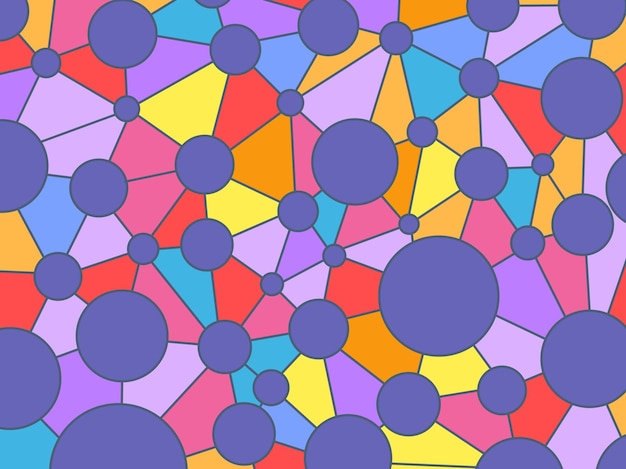 Vecteur molécules fond géométrique scientifique physique et chimie boules rondes