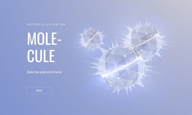 Molécules En Style Filaire Polygonal