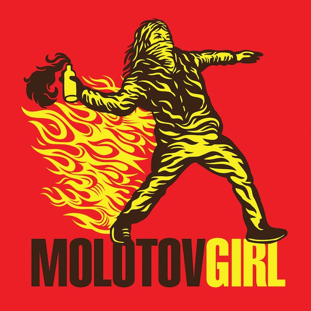 Molotov Cocktail Bomb Girl Activist Protester