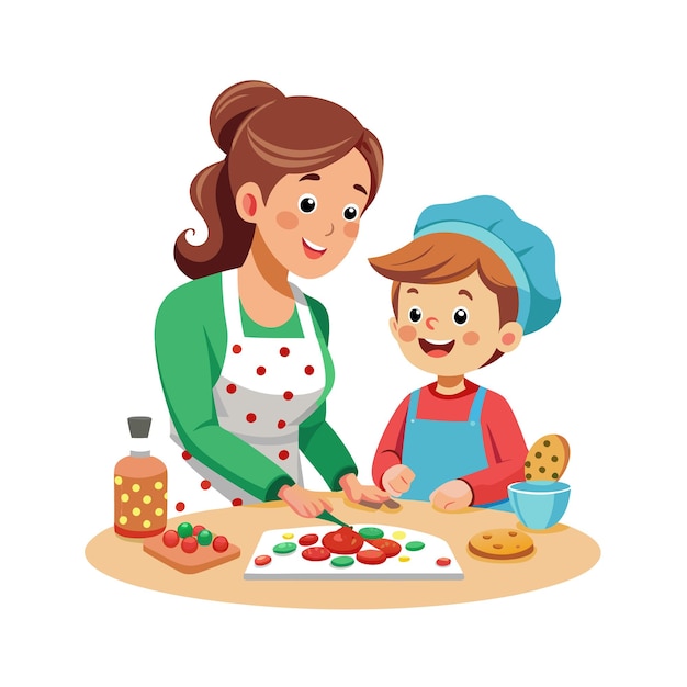 Moments de la vie familiale réelle Concepts d'illustration vectorielle