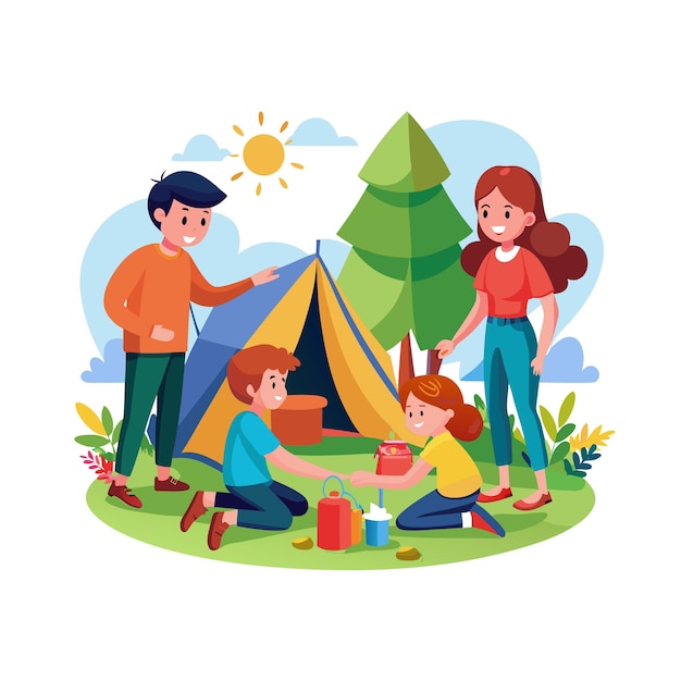 Moments de la vie familiale réelle Concepts d'illustration vectorielle