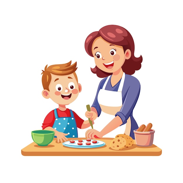 Moments de la vie familiale réelle Concepts d'illustration vectorielle