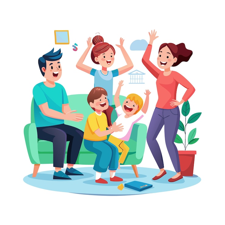 Vecteur moments de la vie familiale réelle concepts d'illustration vectorielle