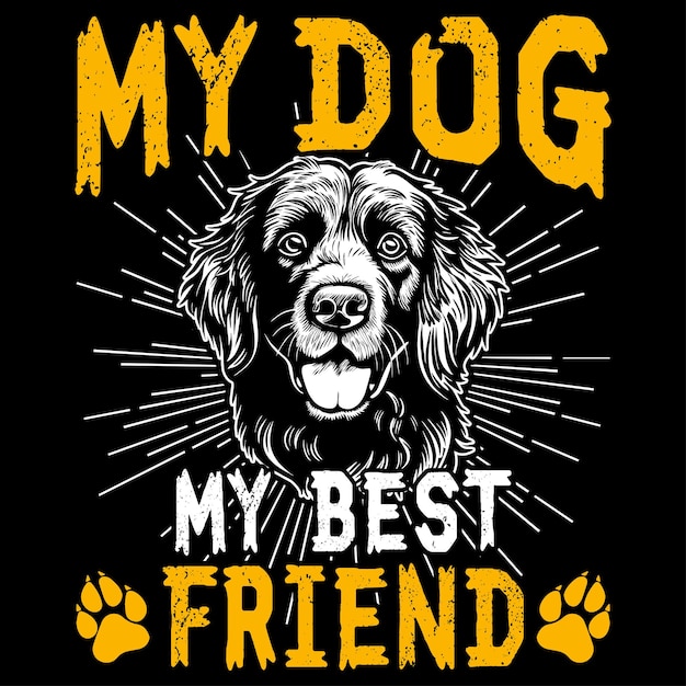 Mon Chien Mon Meilleur Ami Dessin De T-shirt