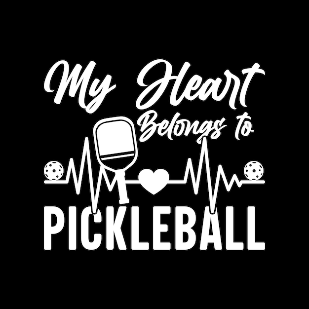 Mon cœur appartient à la conception du concept de pickle-ball