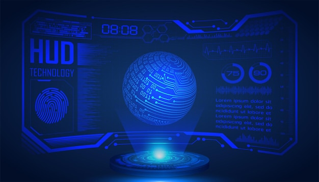 le monde sur le fond numérique de la cybersécurité