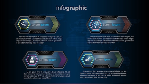 Monde Futuriste Moderne Info Graphique