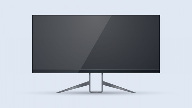 Vecteur moniteur 4k à écran large