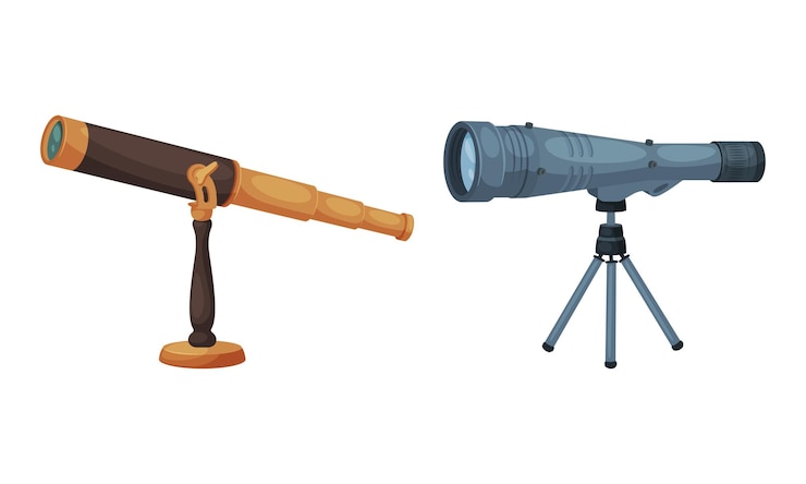Vecteur monoculaire comme télescope réfracteur modifié pour la visualisation d'objets éloignés